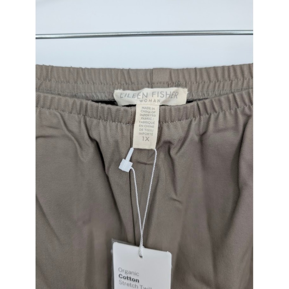 Eileen Fisher NWT Slim Ankle Pants 1X Beige Pull On Stretch Career Casual‎ - Picture 3 of 8